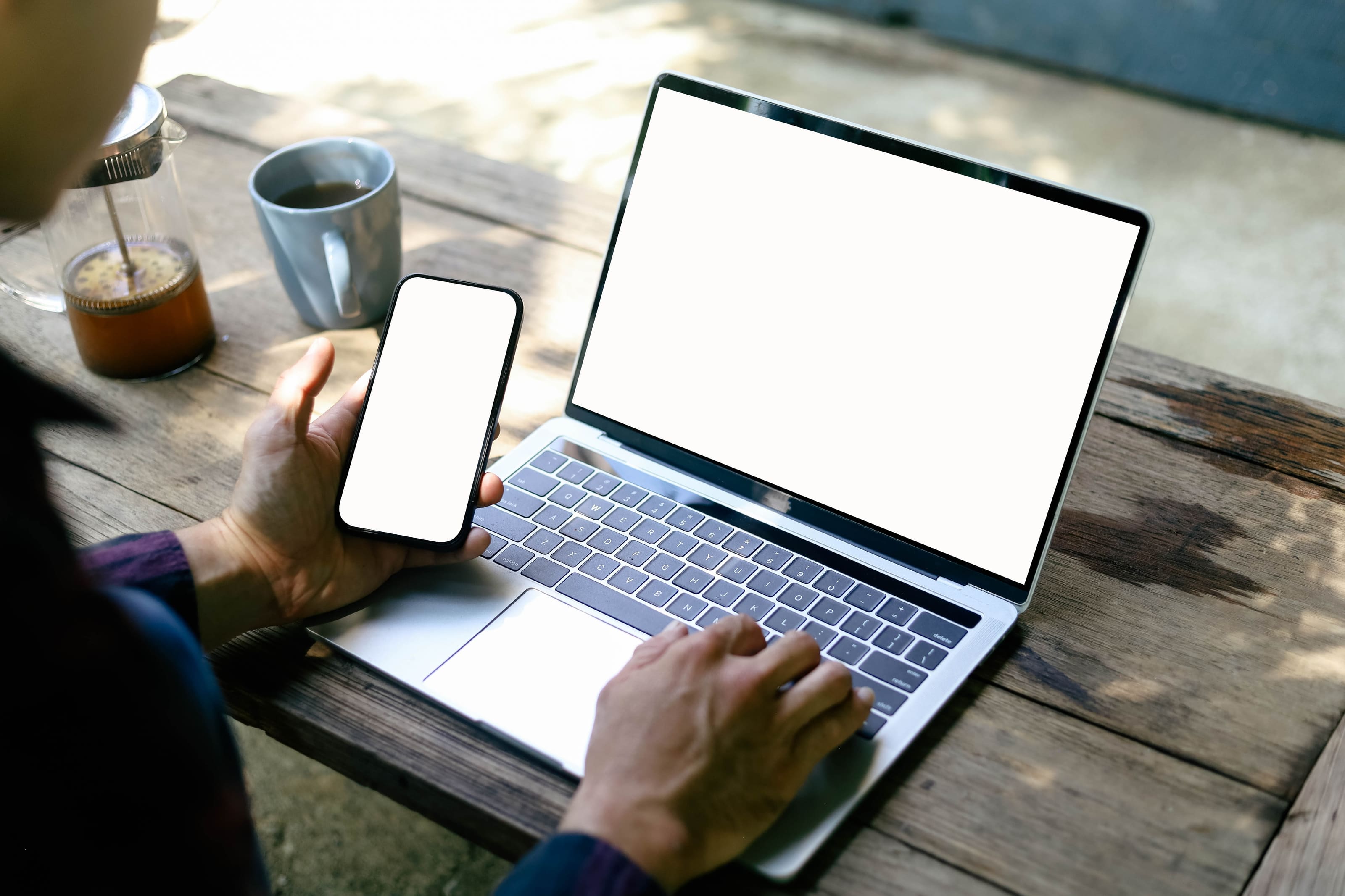 SkillSaige deploy feature. Laptop and mobile device