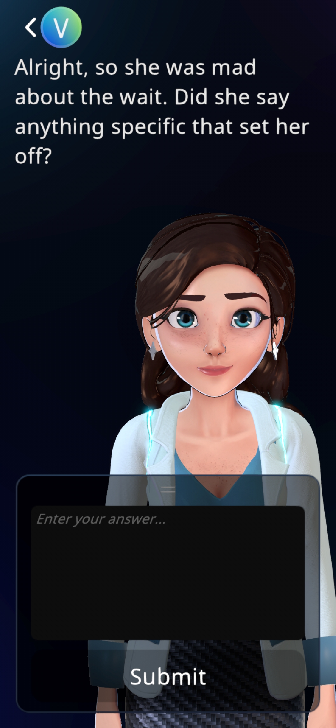 Practice conversation interface 